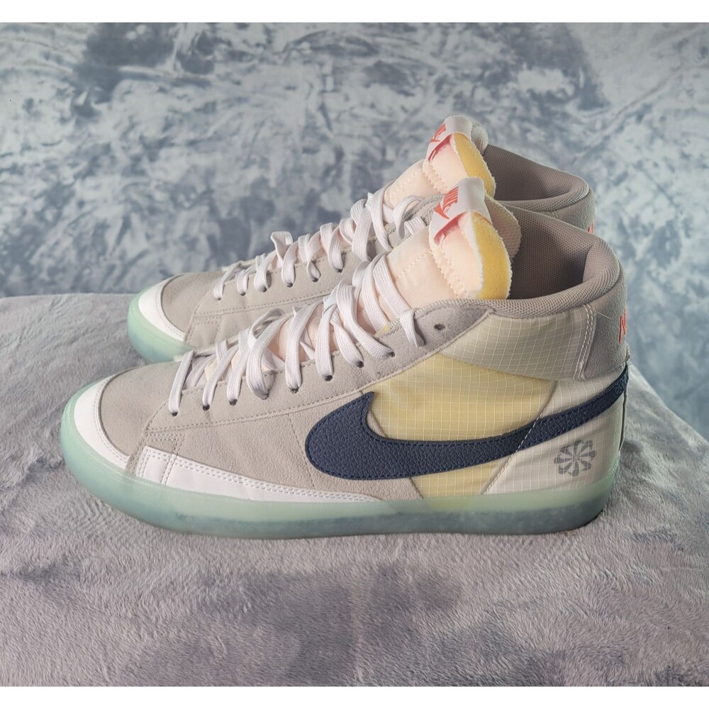 Nike Blazer 77 Mid Move To Zero Glacier Ice Mens Sz 10 Basketball Shoe Sneaker